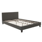 Bed with mattress Nevil-Dreamer fabric anthracite 150x200cm - Слика 2