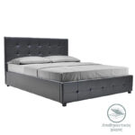 Bed with mattress and storage space Roi-Dreamer pu black 160x200cm - Image 2