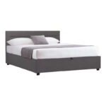 Bed with mattress and storage space Molito-Dreamer anthracite fabric 160x200cm - Слика 2