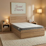 Bed with mattress and drawer Olympus-Dreamer sonoma 100x200cm