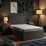 Bed with mattress and drawer Olympus-Dreamer wenge 100x200cm