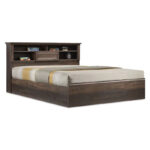 Bed with mattress Mozart-Dreamer walnut 160x200cm - Image 2