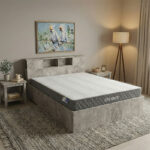 Bed with mattress Olympus-Dreamer antique anthracite 160x200cm