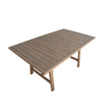 Malibu dining table 5 pcs solid acacia wood 160x90x75cm - Image 6