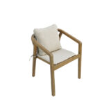 Malibu dining table 7 pcs solid acacia wood 180x90x75cm - Image 3