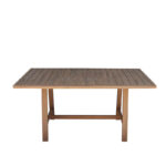Malibu dining table 7 pcs solid acacia wood 180x90x75cm - Image 5