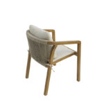 Malibu dining table 7 pcs solid acacia wood 160x90x75cm - Image 4