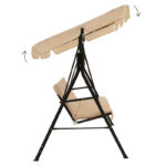 Globo swing metal black and fabric in beige color 170x110x153cm - Image 2