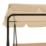 Globo swing metal black and fabric in beige color 170x110x153cm - Image 4