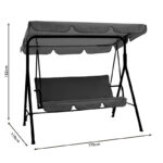 Globo swing metal black and fabric in beige color 170x110x153cm - Image 6