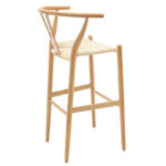 Bar stool Sandra wood-rope natural - Слика 2