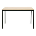 Extento extendable table in natural color with black metal legs 120-180x74x75cm - Image 5