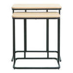 Dunest side tables in natural shade-black metal legs 54x40x60cm - Image 4