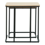 Dunest side tables in natural shade-black metal legs 54x40x60cm - Image 5