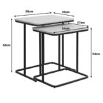 Dunest side tables in natural shade-black metal legs 54x40x60cm - Image 6