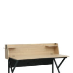 Spaco work desk in natural shade - black metal legs 123x61.5x100.5cm - Image 2