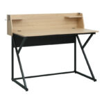 Spaco work desk in natural shade - black metal legs 123x61.5x100.5cm