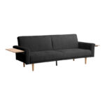 Sofa-bed Flexo anthracite fabric 220x84.5x82cm - Image 3