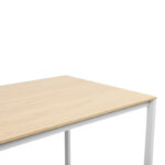 Faragio table in natural shade-white metal legs 120x75x75cm - Image 4