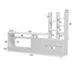 Seruno TV unit sonoma 170x25x100cm - Слика 6