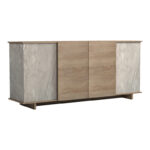 Zafore sonoma sideboard with gray-beige marble look 180x45x80cm - Слика 3