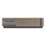 TV cabinet with Led Vario sonoma - anthracite 185.6x35x45cm - Image 6