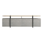 Medousa sonoma TV cabinet with grey-beige marble finish 160x35.5x50cm - Image 6