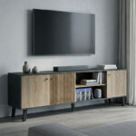 Tuscany sonoma-anthracite TV stand 180x41x51cm