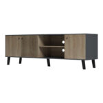 Tuscany sonoma-anthracite TV stand 180x41x51cm - Image 4