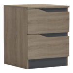 Bedside table Verena  sonoma-anthracite 40x40x50cm