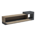 Wall-mounted TV cabinet Flato sonoma-anthracite 150x29.5x38.5cm - Image 2