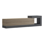 Wall-mounted TV cabinet Flato sonoma-anthracite 150x29.5x38.5cm - Image 3
