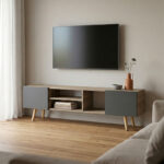 Osclo sonoma-anthracite TV cabinet 160x30x53.5cm