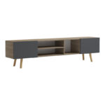 Osclo sonoma-anthracite TV cabinet 160x30x53.5cm - Image 3