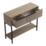Nordic console in sonoma-black shade 90x29.5x76cm - Image 2