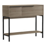 Nordic console in sonoma-black shade 90x29.5x76cm - Image 3