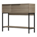 Nordic console in sonoma-black shade 90x29.5x76cm - Image 4