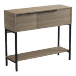 Nordic console in sonoma-black shade 90x29.5x76cm - Image 5