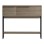 Nordic console in sonoma-black shade 90x29.5x76cm - Image 6