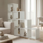 Scala white bookcase 129.5x29x129.5cm