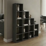Scala anthracite bookcase 129.5x29x129.5cm
