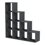 Scala anthracite bookcase 129.5x29x129.5cm - Image 4