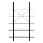 Bookcase-Shelf Loftie sonoma-black metal 126x28x165cm - Image 3