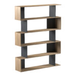 Tetri bookcase sonoma-anthracite 121.8x25.4x158.8cm - Image 2