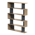 Tetri bookcase sonoma-anthracite 121.8x25.4x158.8cm - Image 4