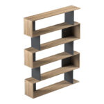 Tetri bookcase sonoma-anthracite 121.8x25.4x158.8cm - Image 5