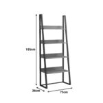 Alfa sonoma bookcase-shelf-black metal 75x36x185cm - Image 6