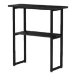 Console Solain black marble effect-black metal 79x29x85cm - Image 4