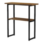 Console Solain walnut-black metal 79x29x85cm - Image 4