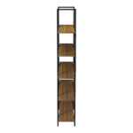 Bookcase-Shelf Varous walnut-black metal 120x28x180cm - Image 6